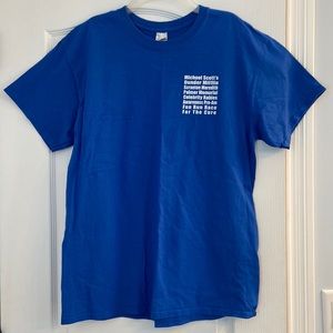 Michael The Office Dunder Mifflin FunRun Blue Short Sleeve Tee